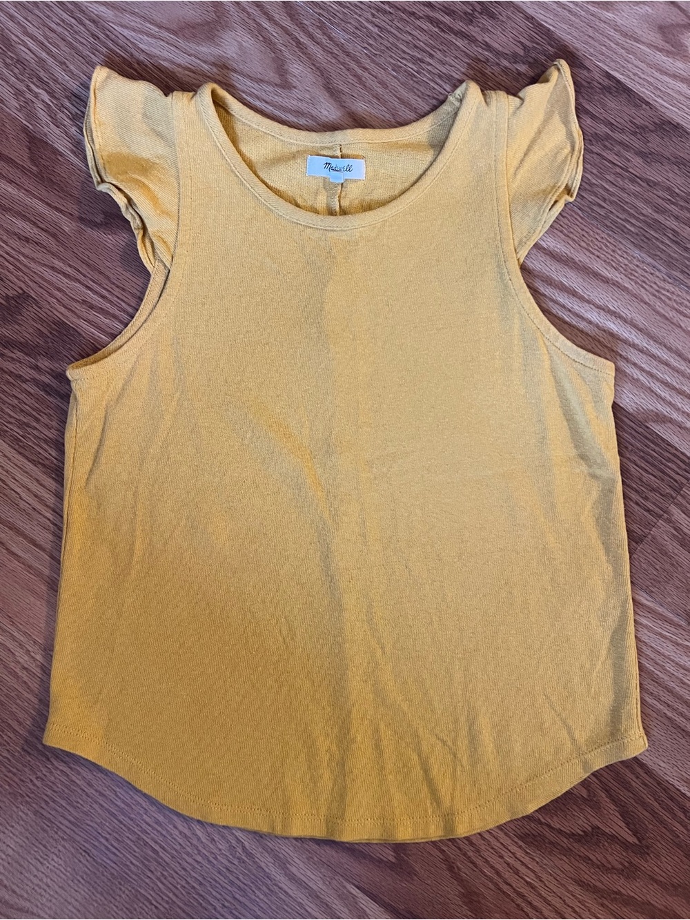 Madewell Mustard Yellow Cap Sleeve Tank Top